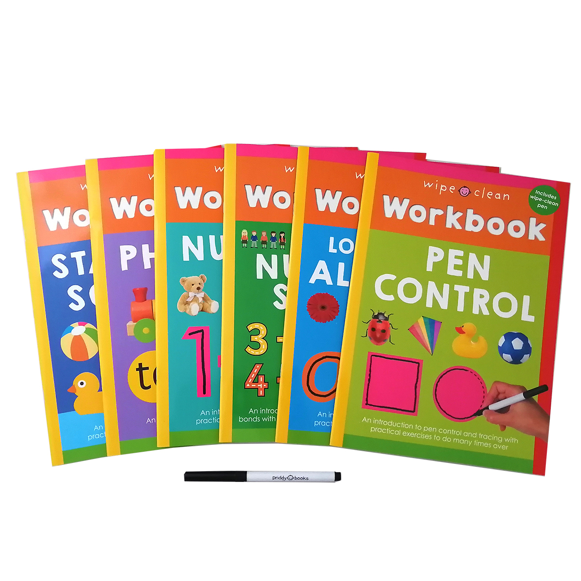 Children's Wipe-Clean Educational Workbooks (6 Books)