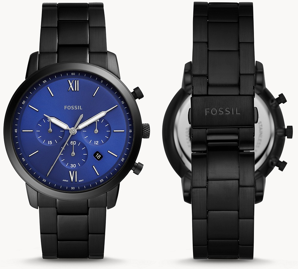 Neutra Chronograph Black Stainless Steel Watch