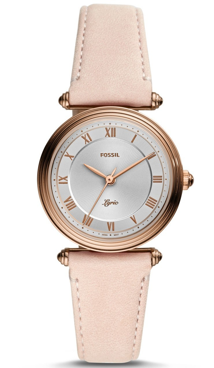 Women's Lyric Three-Hand Blush Leather Watch