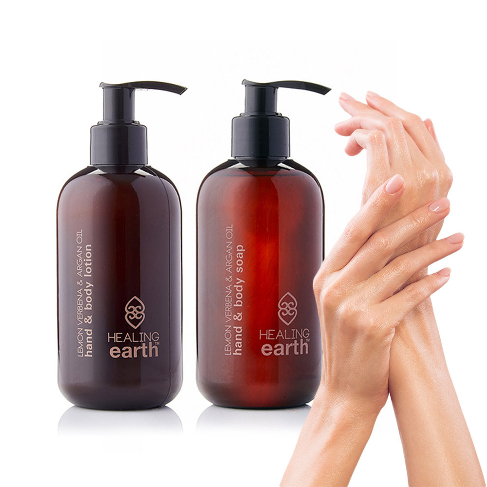Lemon Verbena & Argan Oil Liquid Hand Soap and Hand & Body Lotion (200ml Each)