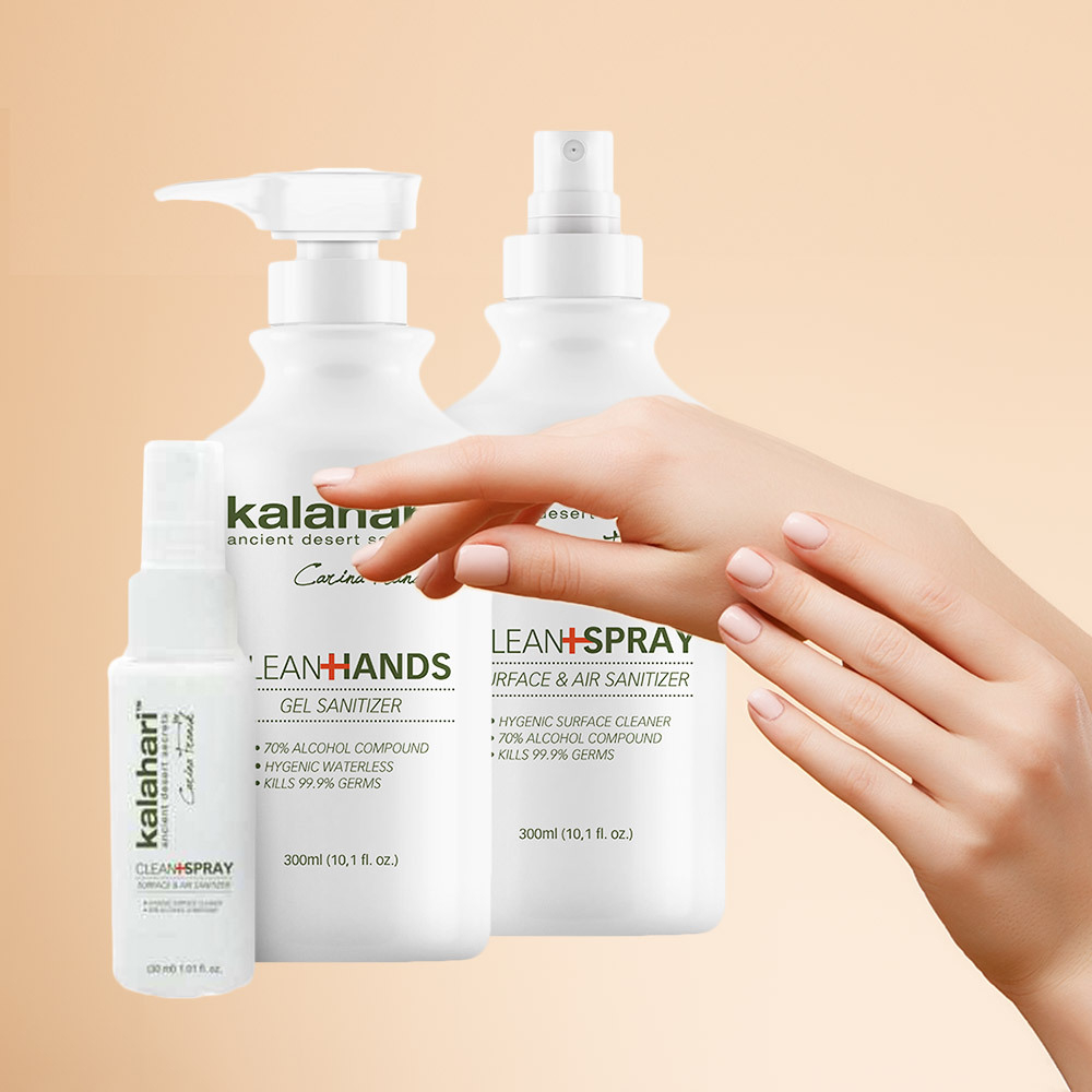 3-Piece Waterless Clean+ Sanitiser Bundle