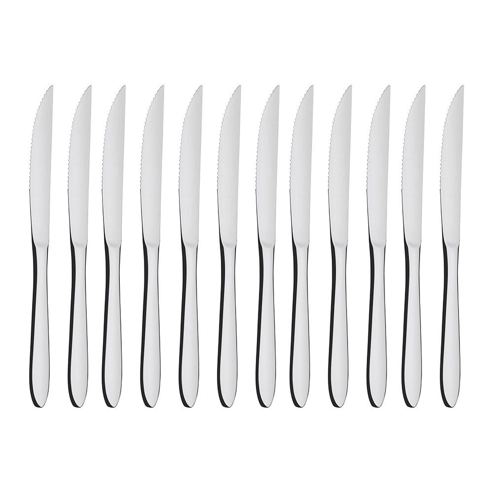 Set of 12 18/0 Stainless Steel Steak Knives