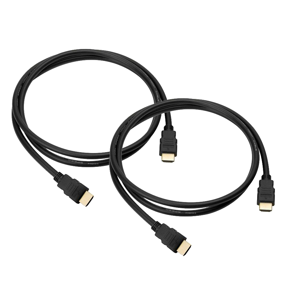 Pack of 2 HDMI Cables (1.5m or 5m)