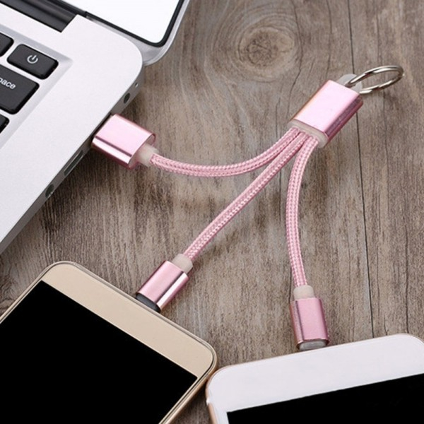 3-in-1 Keychain Charging Cables