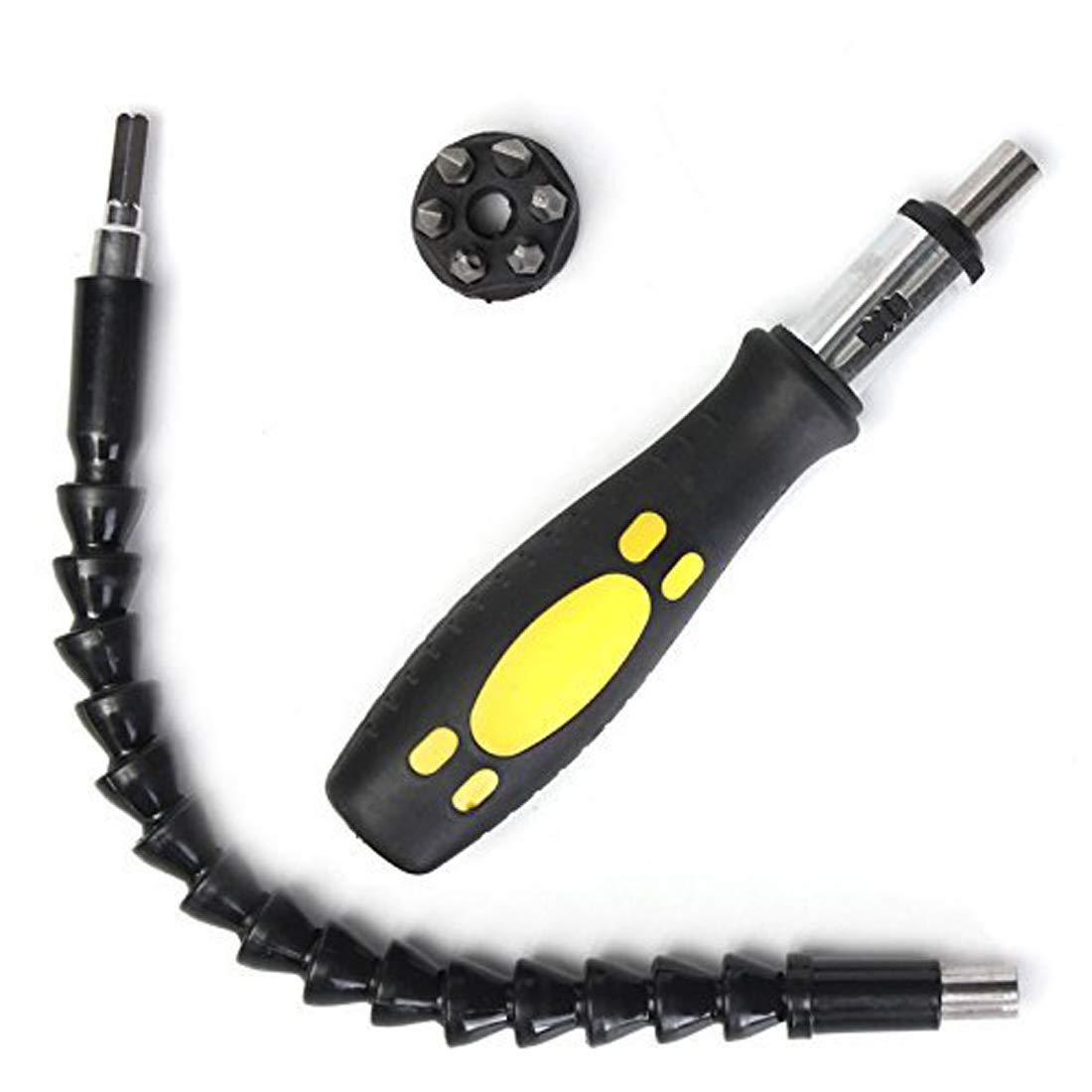 Drill Bit Extender with Ratchet Tool and 6 Circular Driver Heads