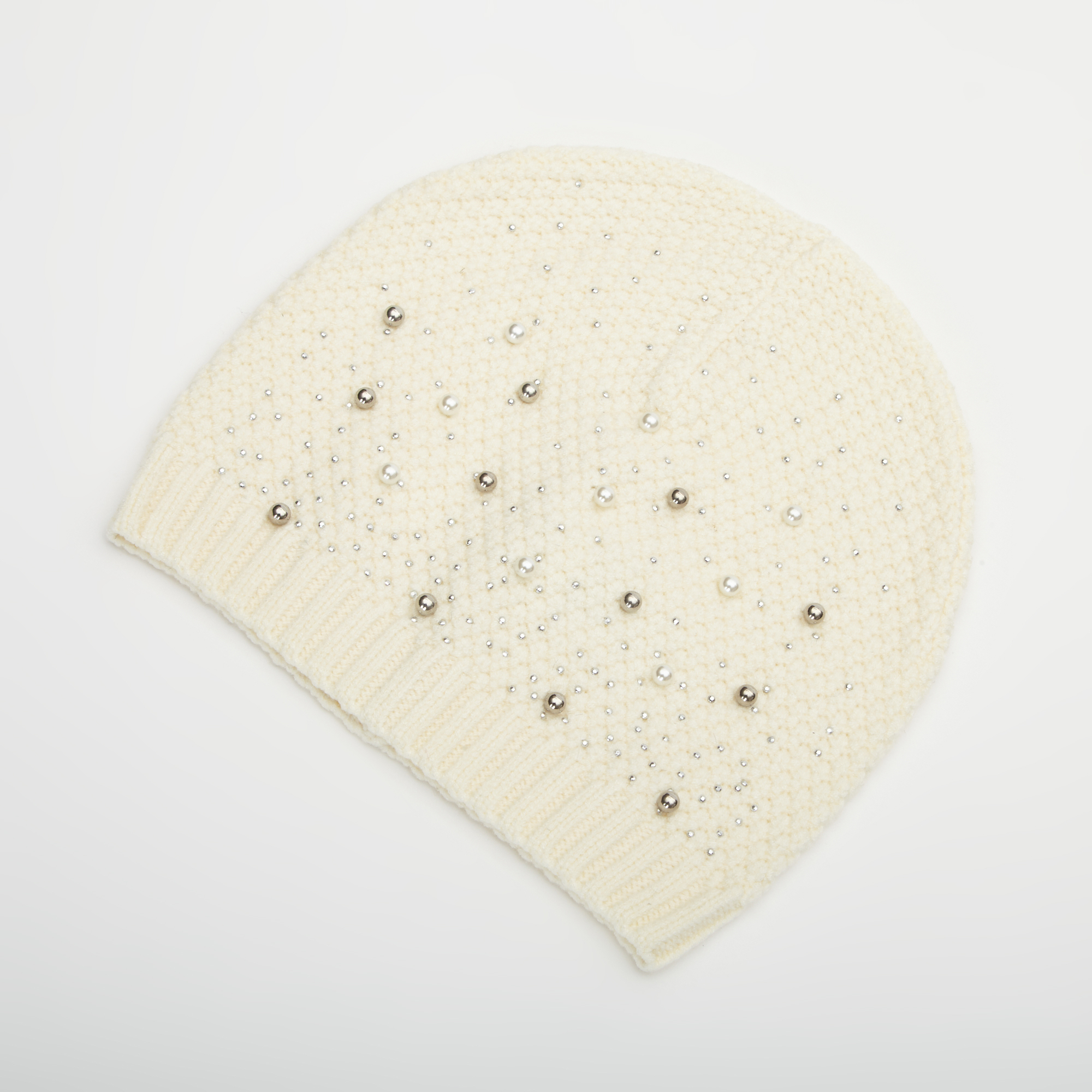 Embellished Beanie Cream