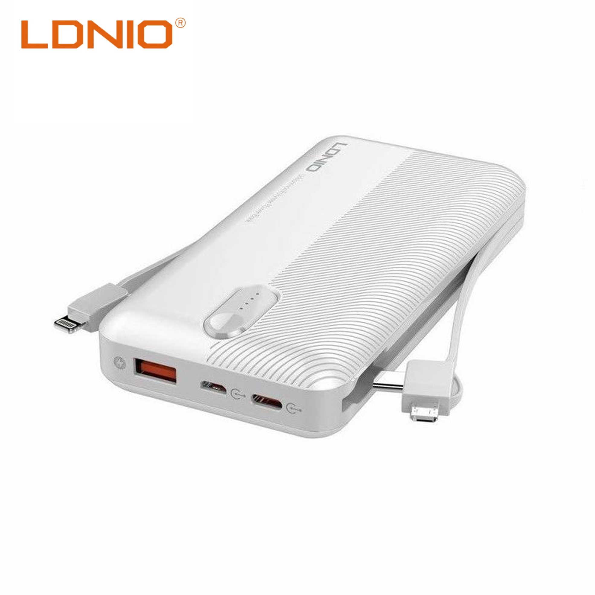 20000mAh Powerbank with Built-in Charging Cables (Lightning, Micro USB & Type C)