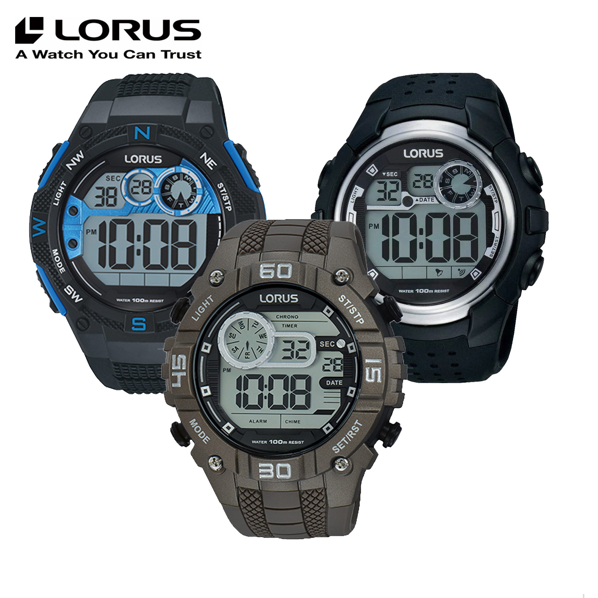 Men's Digital Sports Watch
