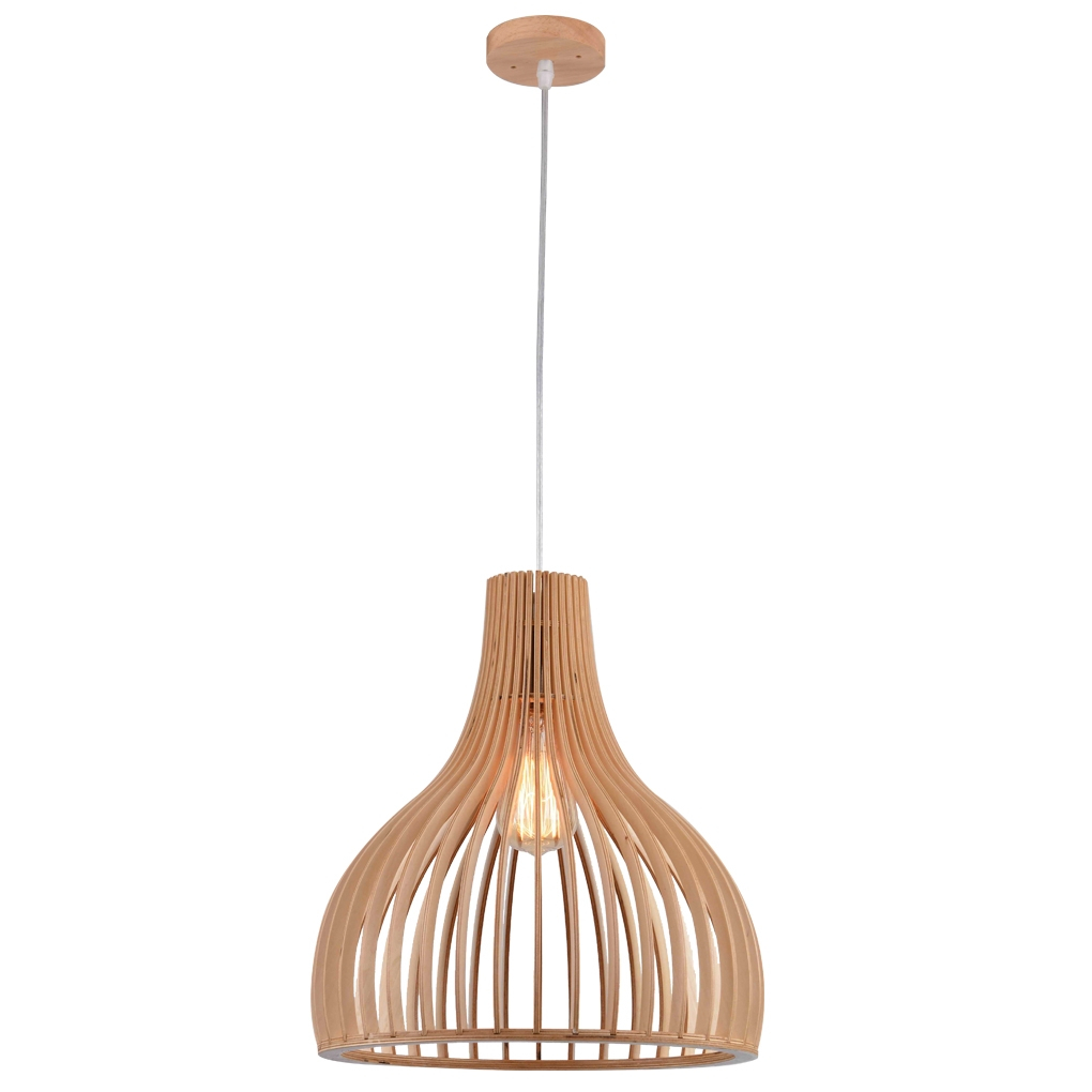 37cm Wooden Scandinavian Pendant Light