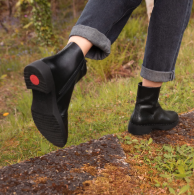 Ladies Mari Safferano Textured Patent Ankle Boots