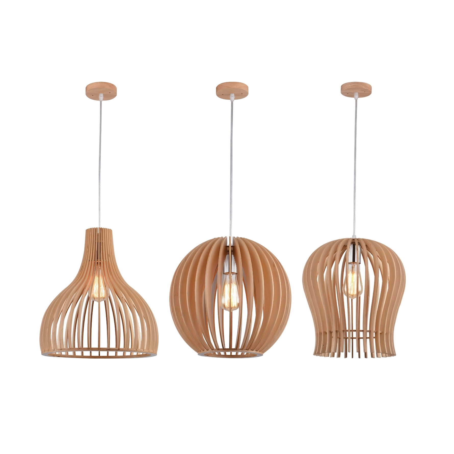 Wooden Scandinavian Pendant Lights