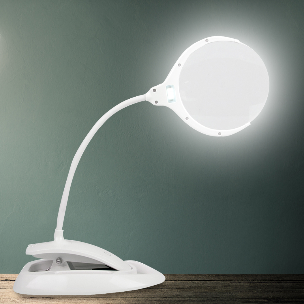Magnifying LED Research Desk Lamp (Model: TCML001)