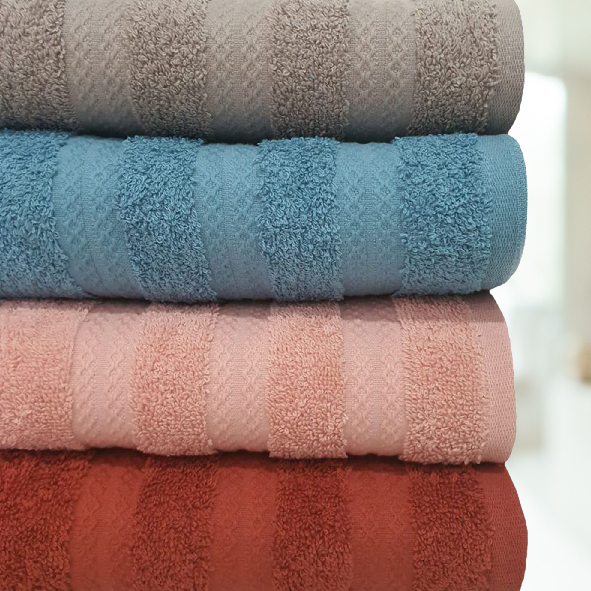 Set of 2 420gsm Extra Length Bath Sheets