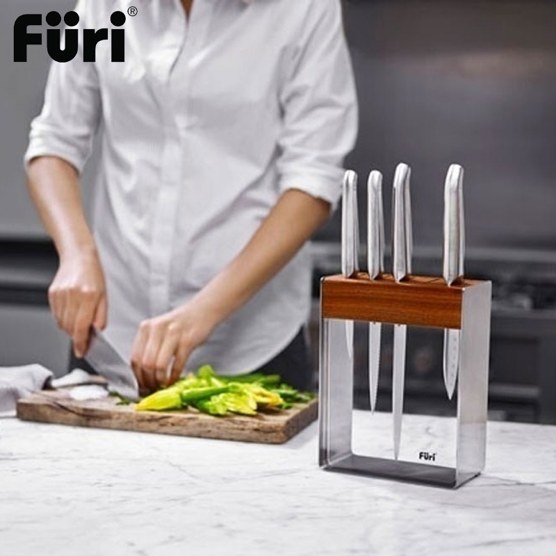 Pro Stainless Steel Knife Block Set