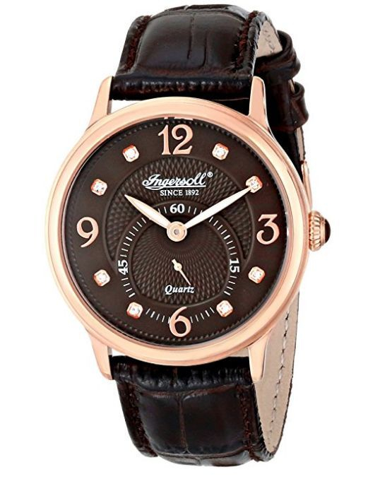 Ladies Regent Analog Display Japanese Quartz Brown Watch