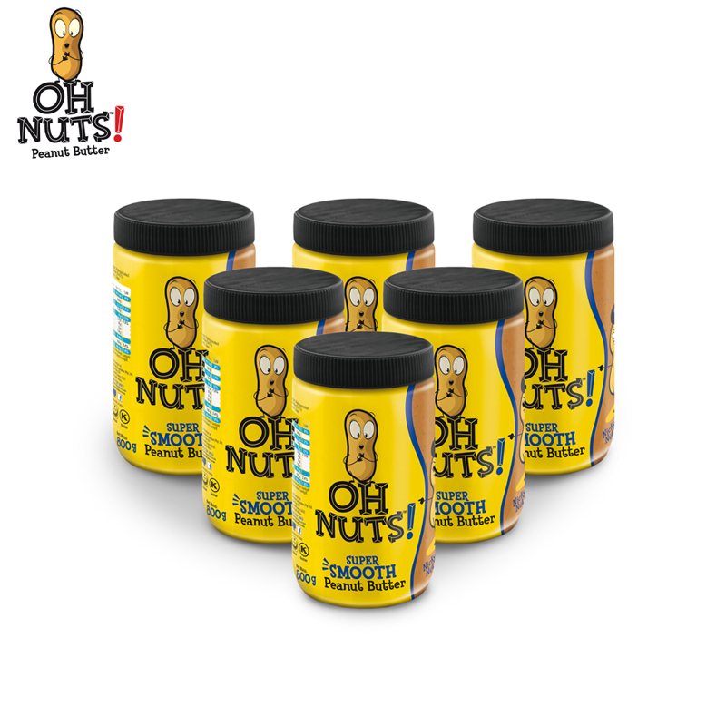 Pack of 6 Super Smooth Peanut Butter (800g Each)