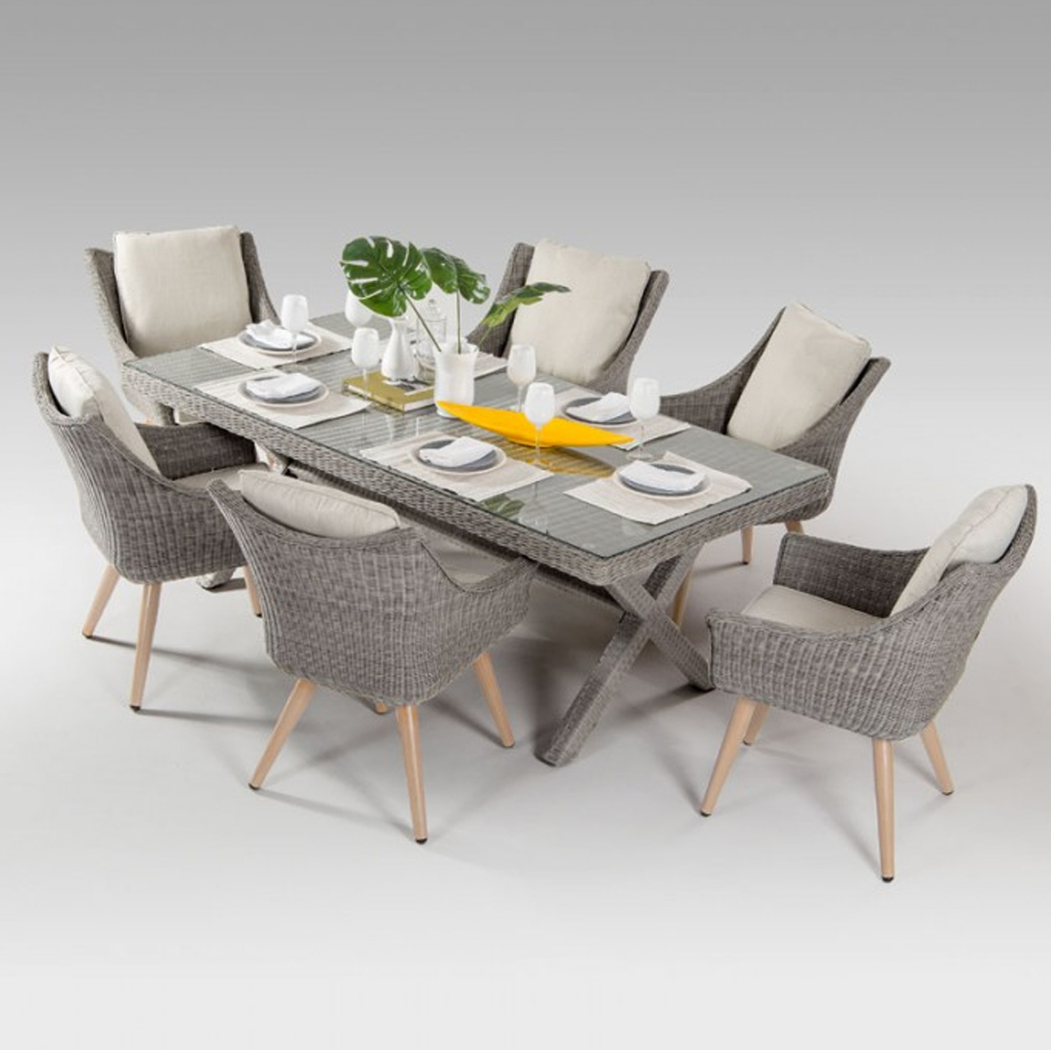 6 Seater Patio Dining Set