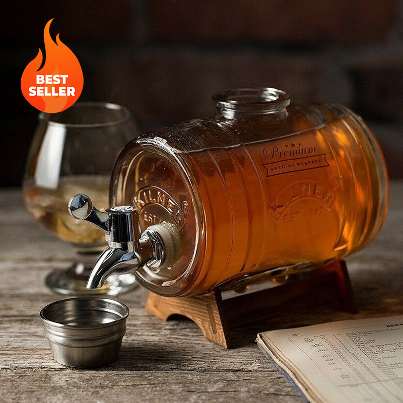 Glass Barrel Drink Dispenser (1L or 3L)