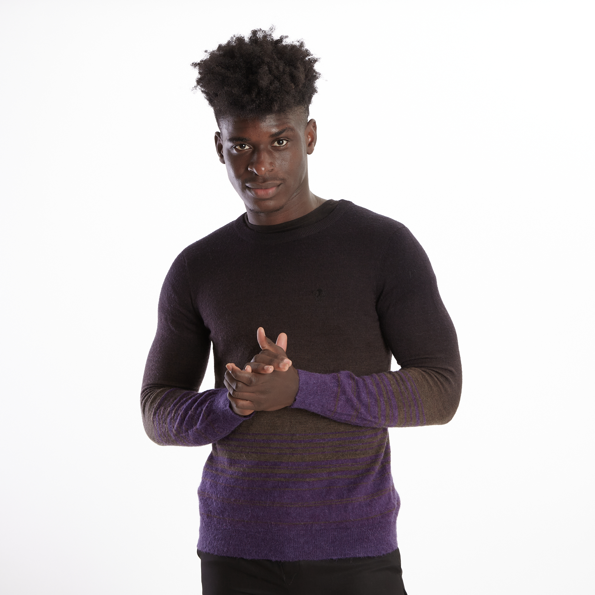 Men's Edward Ombré Grey & Purple Pullover Jersey