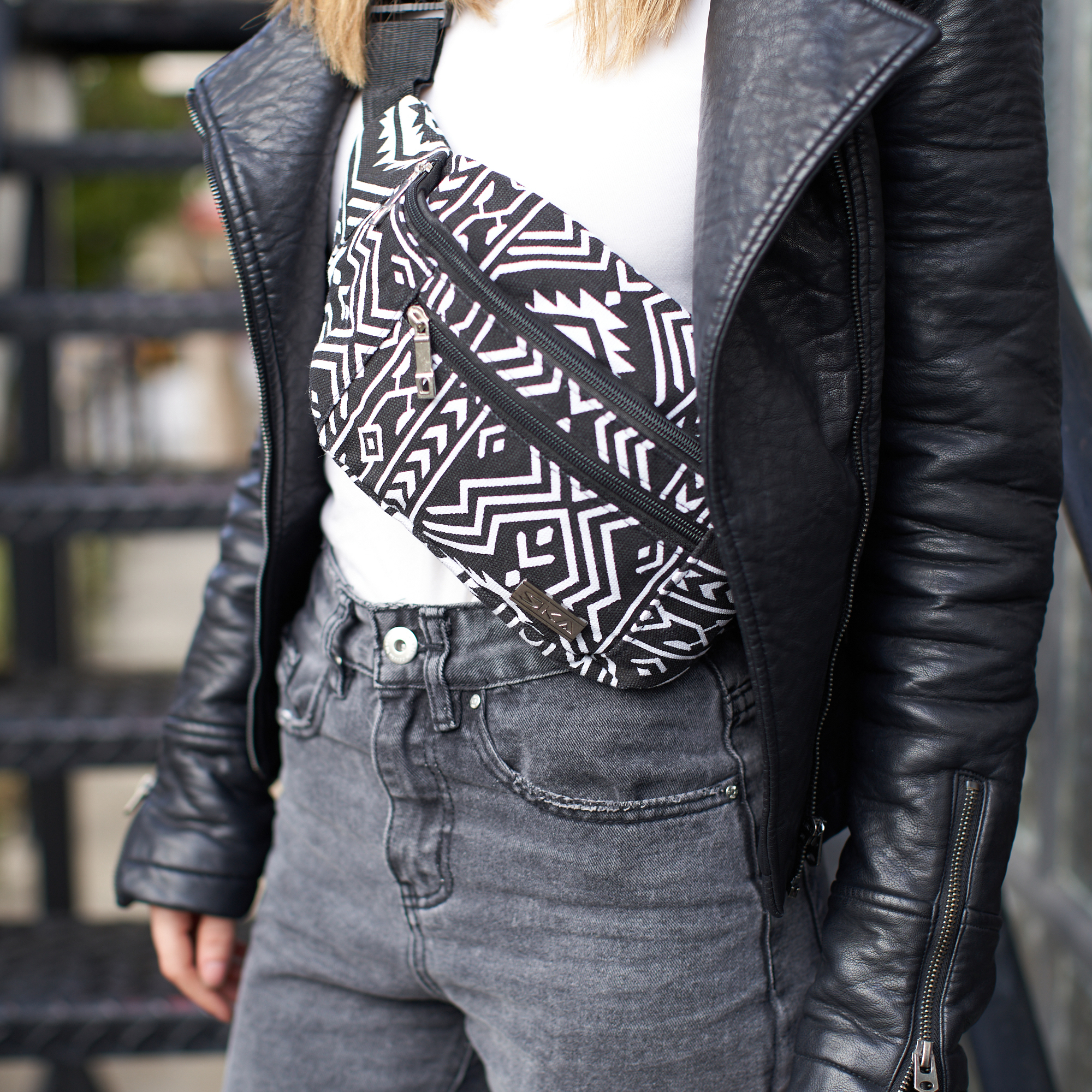 Colorful Moonbag with Zip Compartments