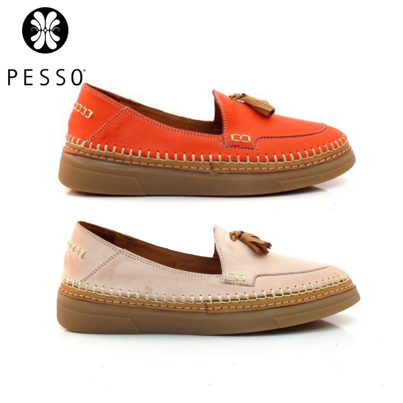 Ladies Genuine Leather Two-Tone Mamoca Shoes