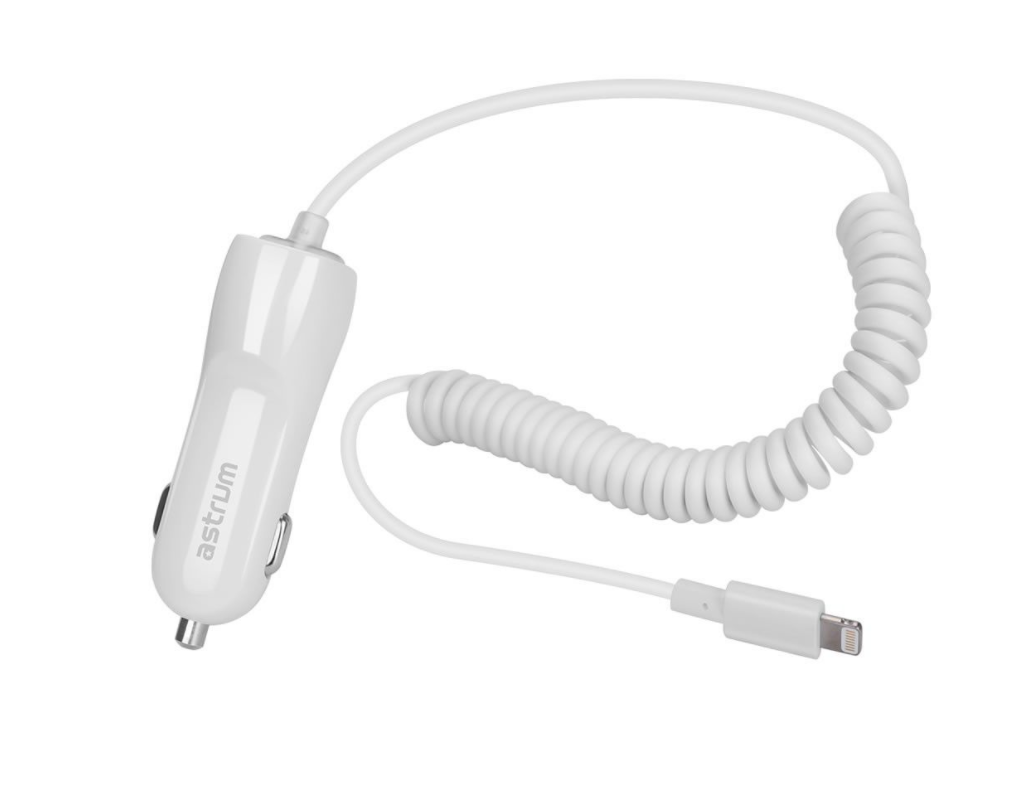 Pack of 2 1.5m 2.4A Fast Charging MFI Certified Lightning Car Charger