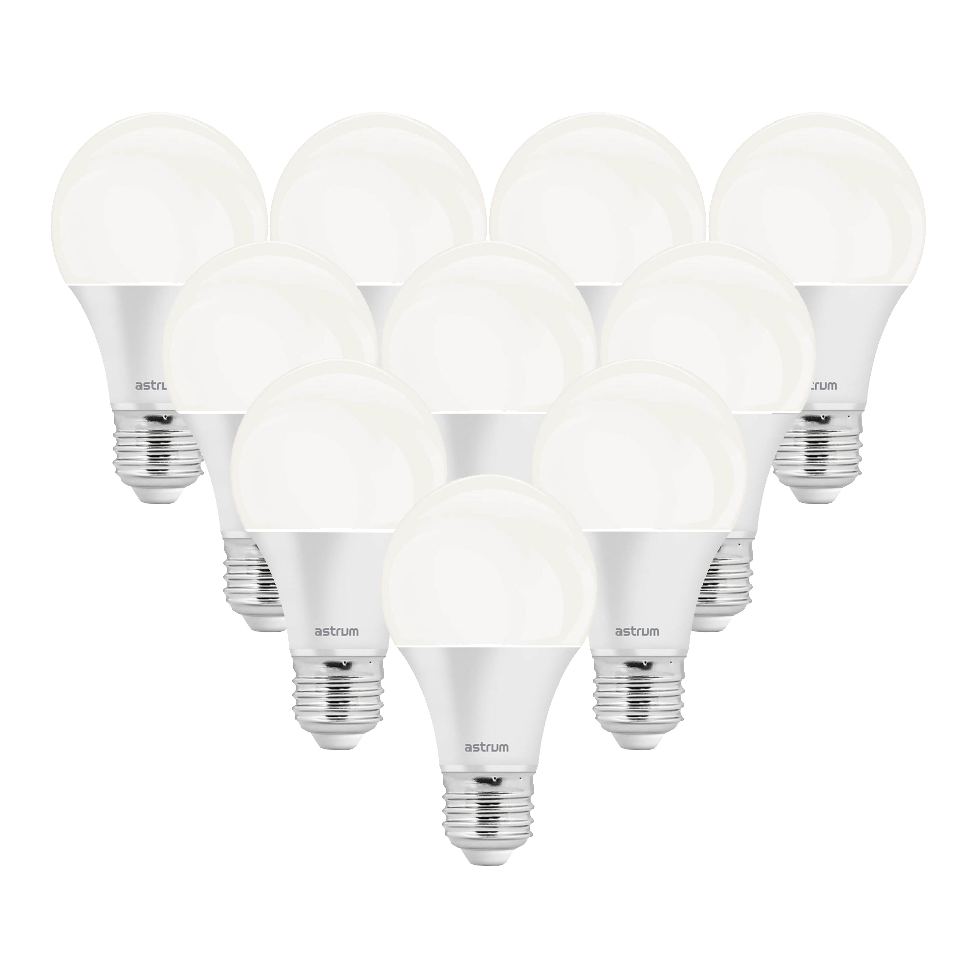 Pack of 10 9W 3000K LED Cool White Light Bulbs