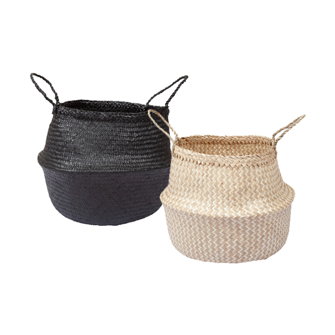 Pack of 2 Woven Tullah Monochromatic Baskets 
