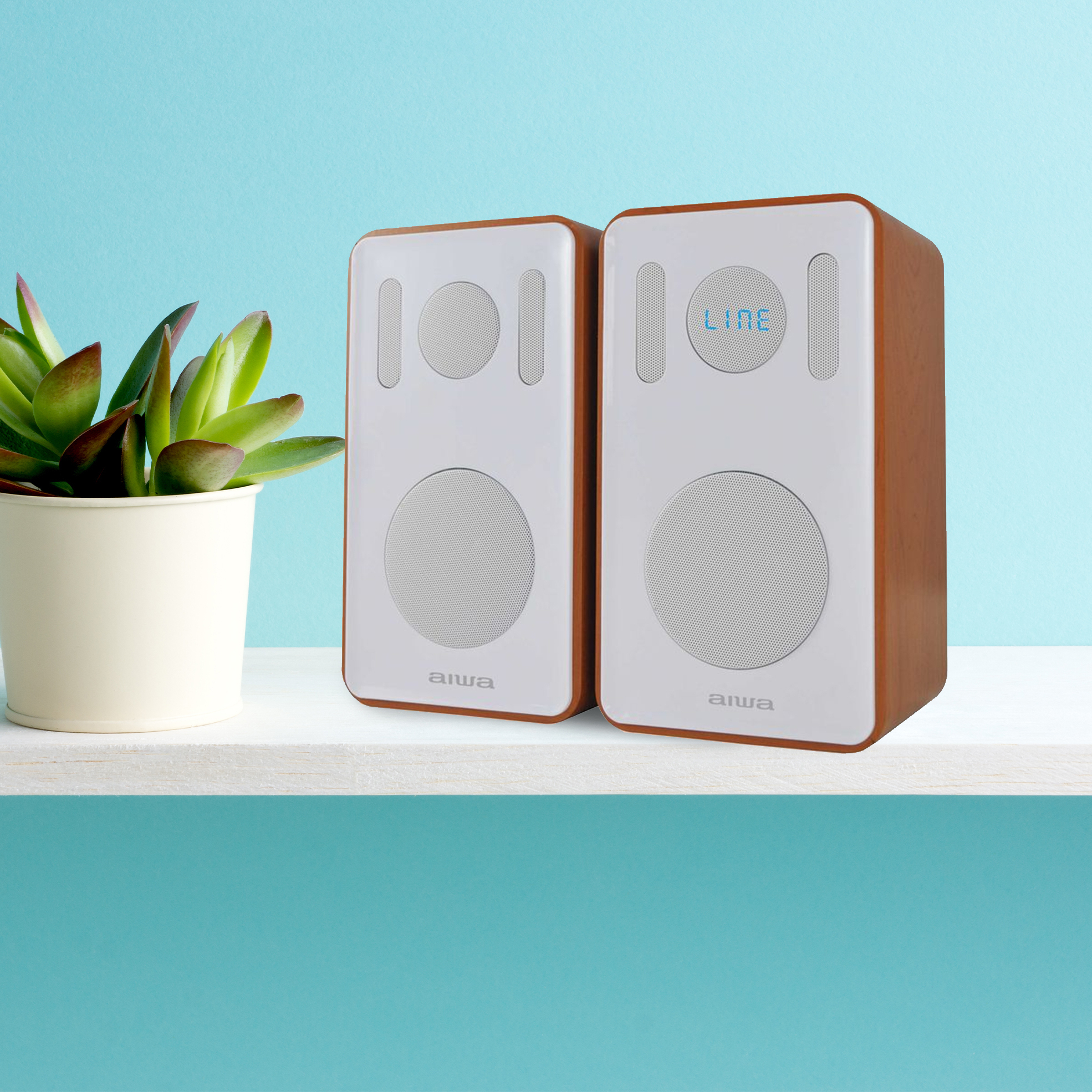 Dual Bookshelf/Desktop Bluetooth Speaker System (Model: ABDT-205)