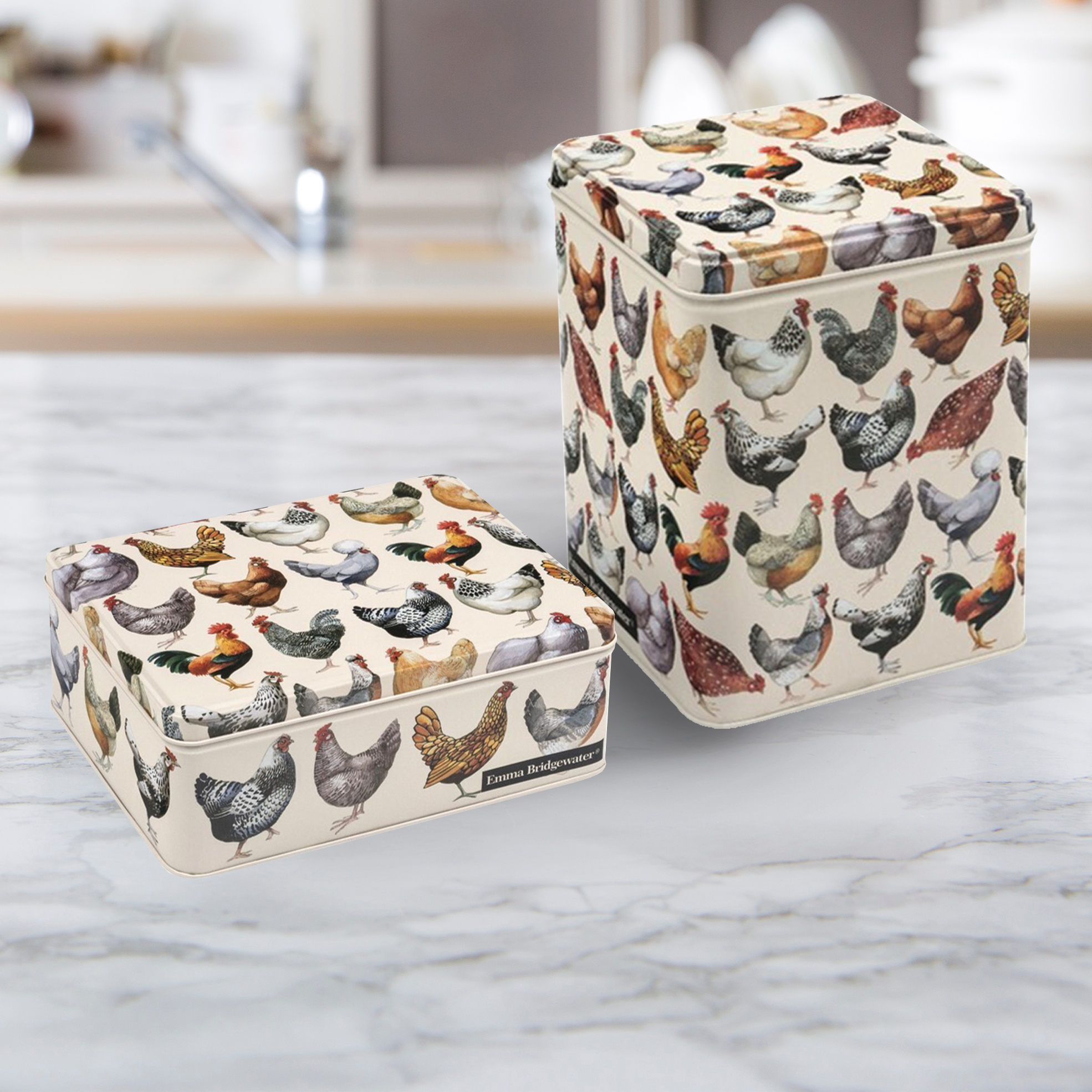 Square Caddy and Bakery Tin Set