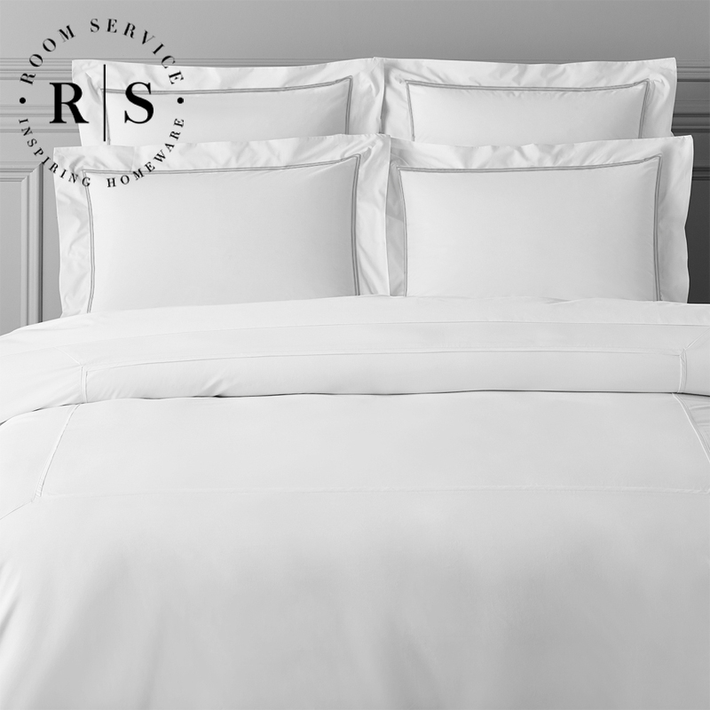 200T Cotton Oxford Duvet Cover Set with Satin Stitch