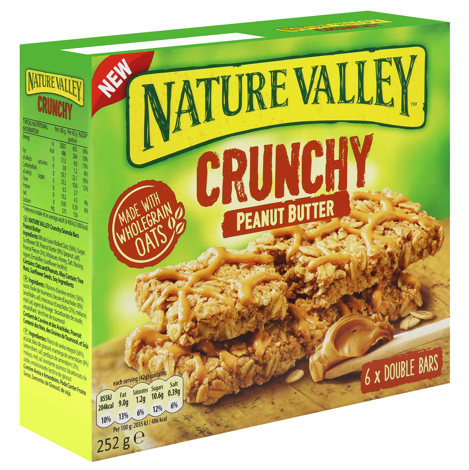 Pack of 30 Double Crunchy Peanut Butter Granola Bars (2 Bars per Pack, R4.15 per Bar)