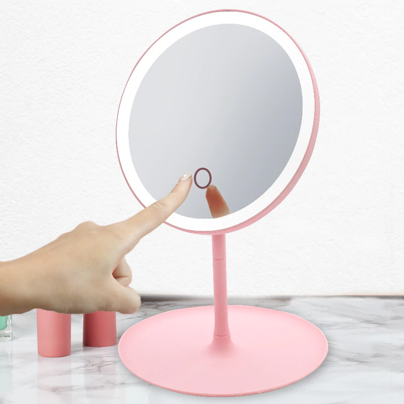 LED Makeup Mirror with Storage Tray