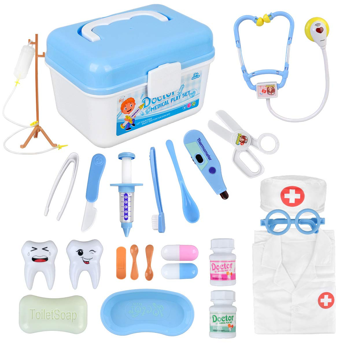 35 Piece Doctors Toy Medical Play Kit