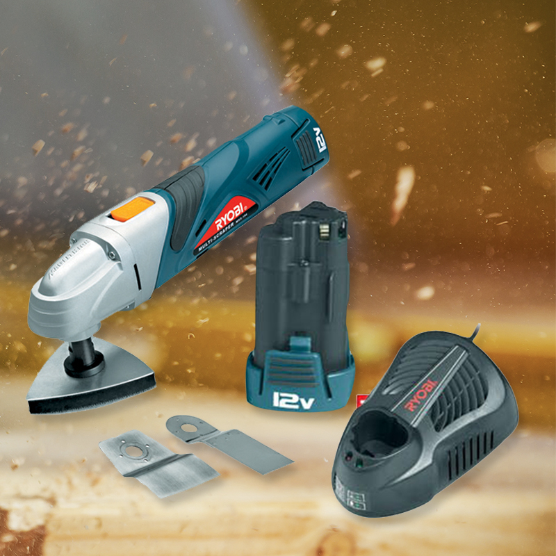 12V Lithium Ion One+ Cordless Multi Function Scraper Set (Including Battery and Charger)