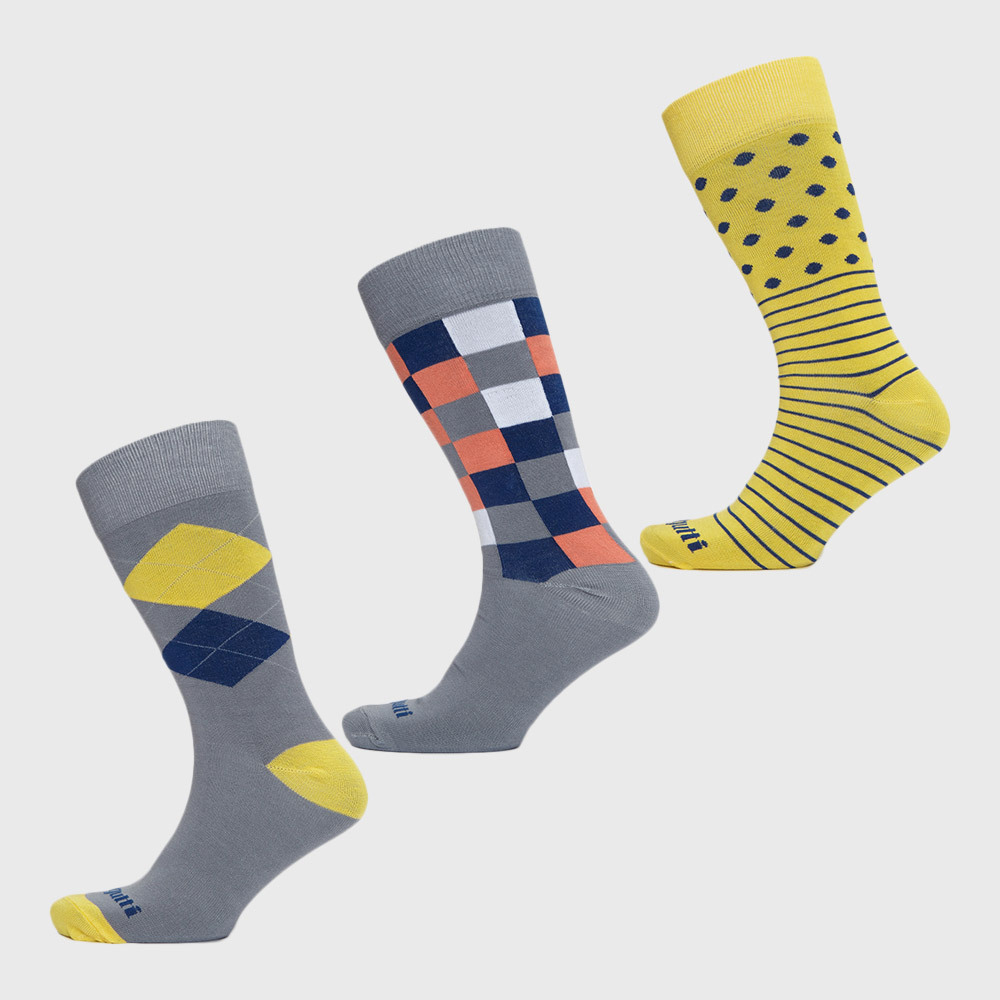 Pack of 2 Unisex Bamboo Patterned Socks