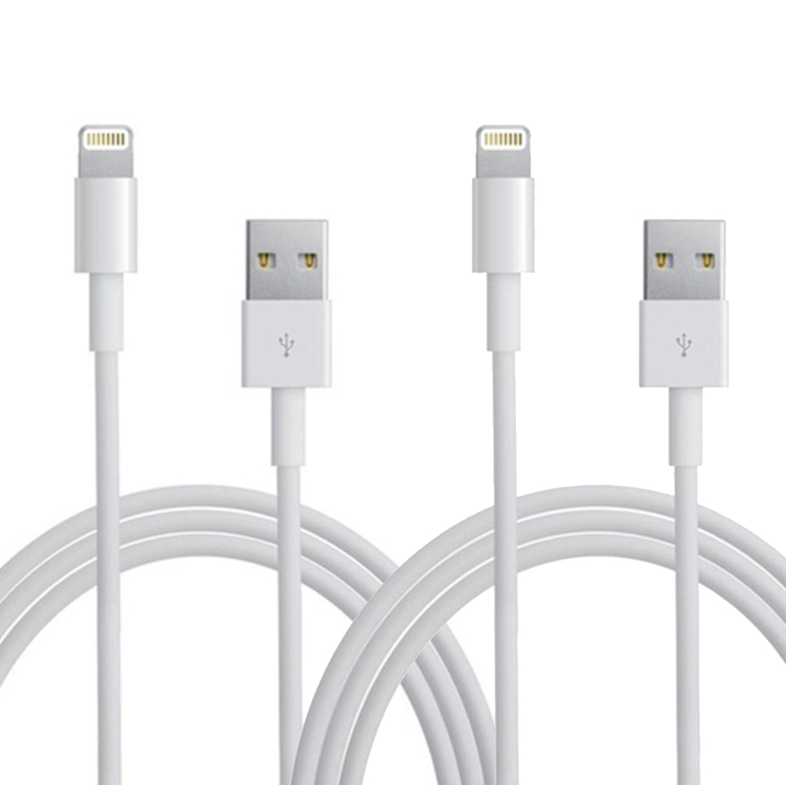 Pack of 2 1m Lightning, Type-C or Micro USB Charging Cables