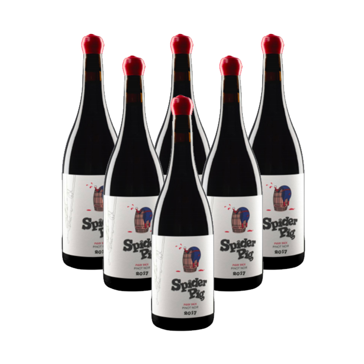 Piggy Back Pinot Noir 2017 (R166.50 Per Bottle, 6 Bottles)