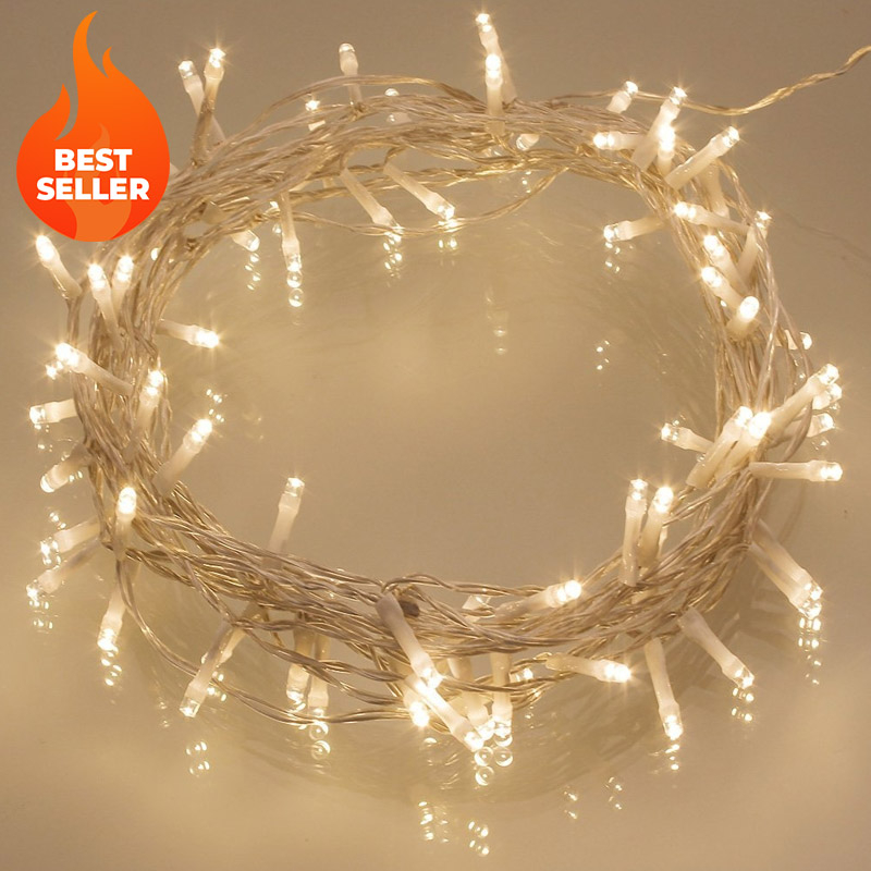 Pack of 2 Warm White 10m Interconnectable Water Resistant Fairy String Lights
