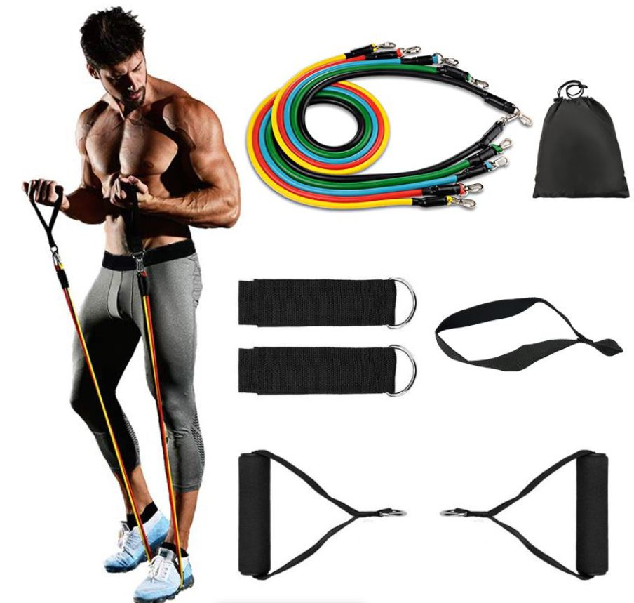 10-Piece Premium Resistance Exercise Bands Set