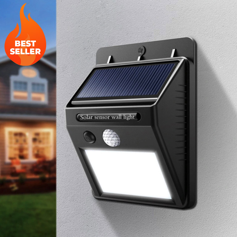 Pack of 2 or 4 Waterproof Motion Detecting PIR Solar Powered LED Wall Lights