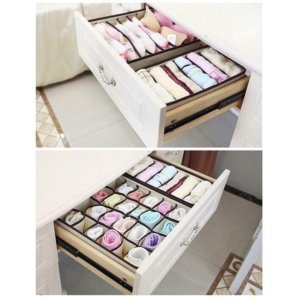 Set of Collapsible Drawer and Closet Organisers