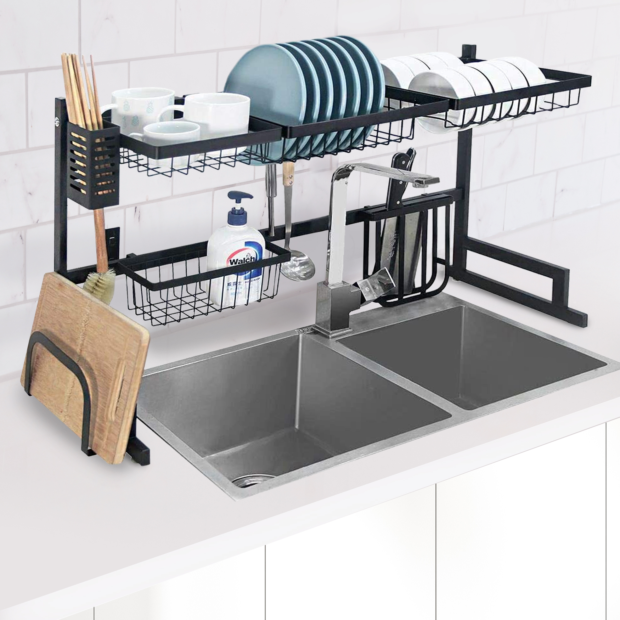 Adjustable Stainless Steel Over Sink Dish Drying Rack