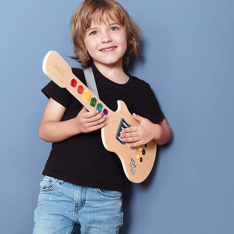 Play Pop Wooden Electric Glowing Guitar