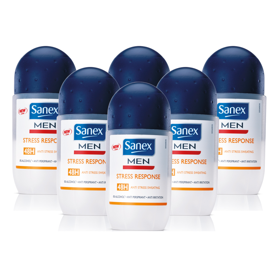 Pack of 6 50ml Men Anti-Perspirant Roll-On