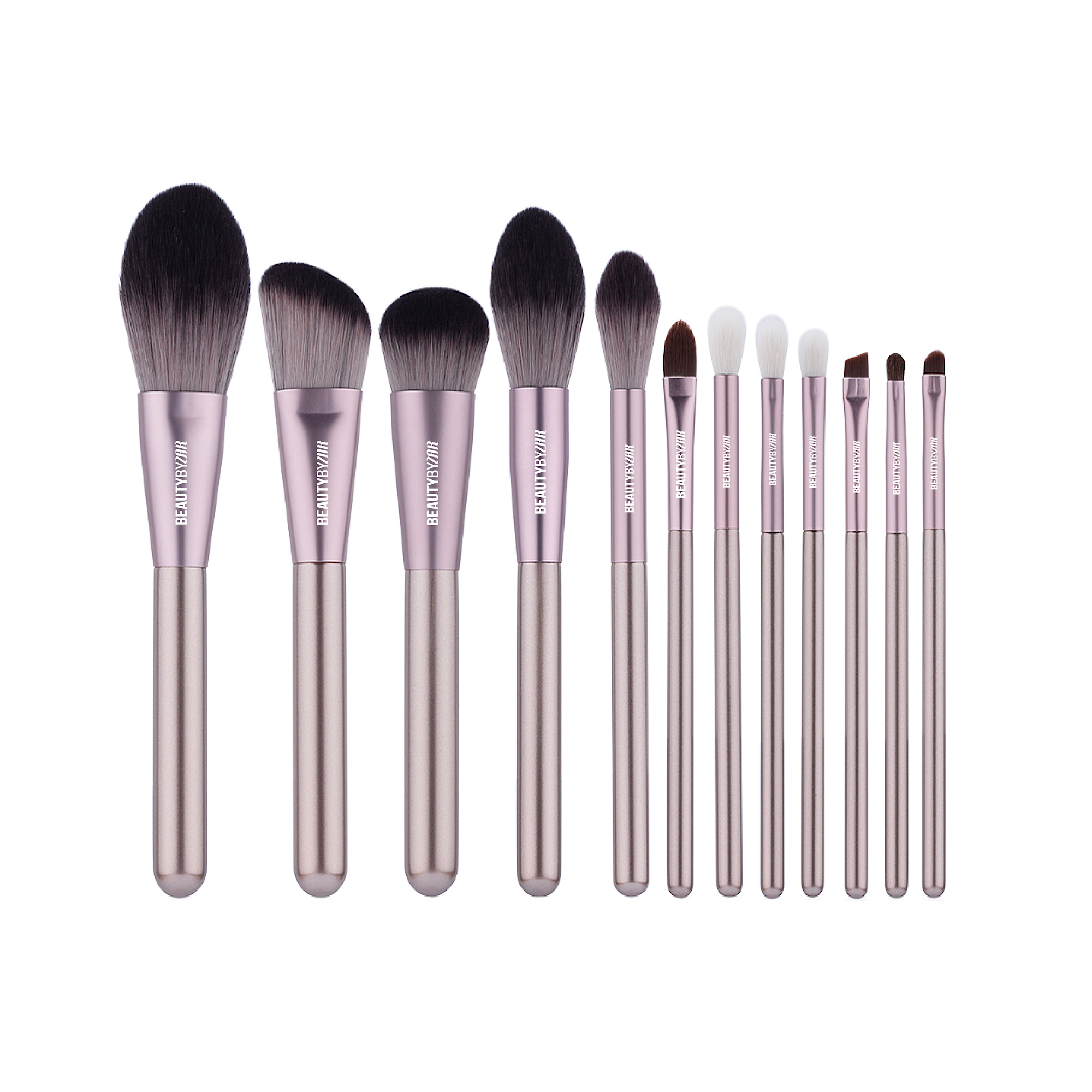 12-Piece Metallic Pearl Collection Make Up Brush Set