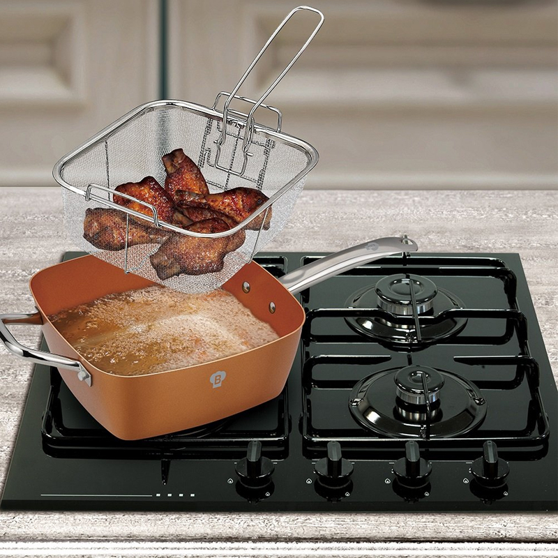 7-Piece Le Chef Collection Square Pan Set with Kitchen Utensils