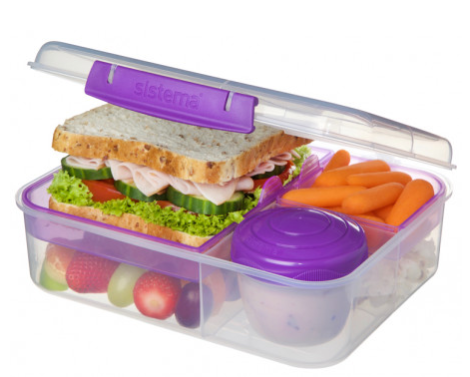 Pack of 2 1.65L Bento Lunch Boxes