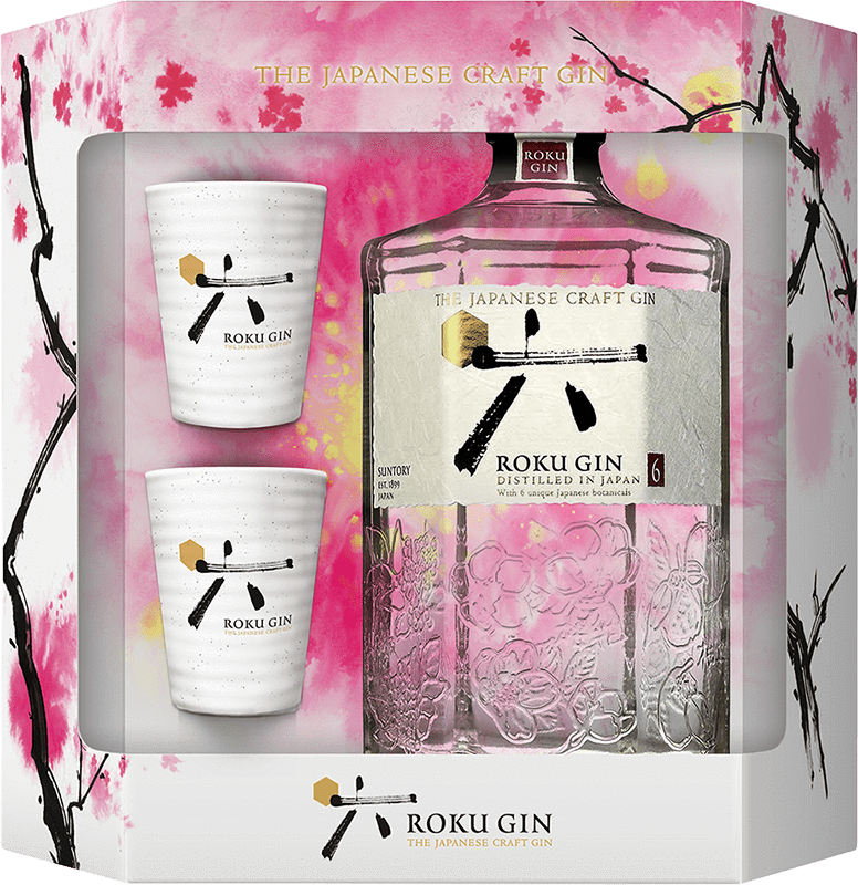 750ml Japanese Gin and Ceramic Glass Gift Set 
