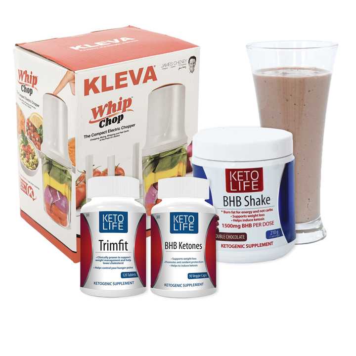 BHB Ketone Capsules, Trimfit Capsules, Keto Life Shake and WhipChop Slimming Combo